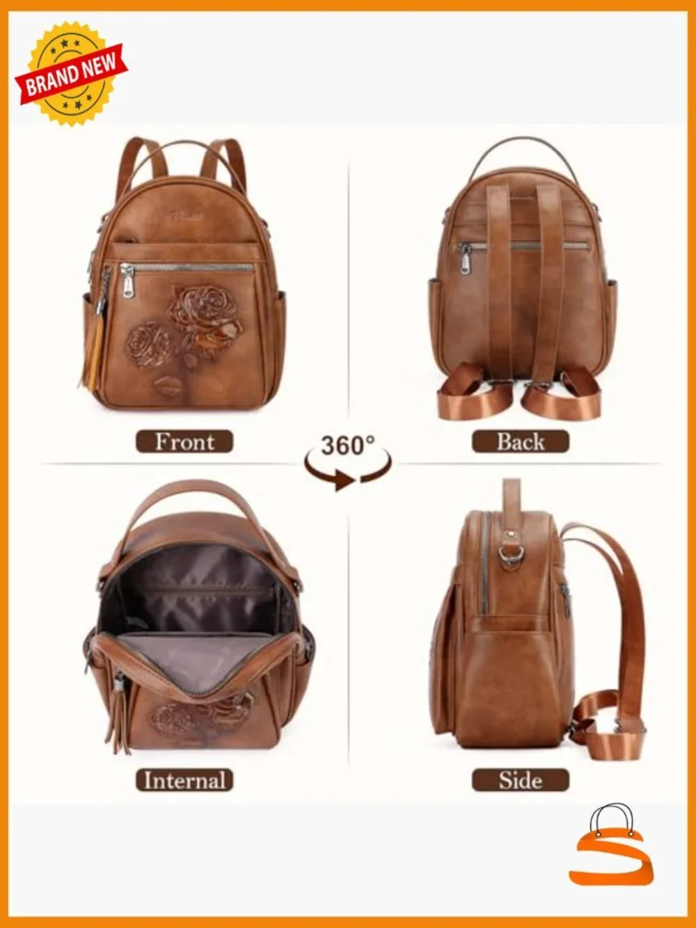 Mini Backpack Purse Women Embossed Leather Small Travel Backpack Daypack